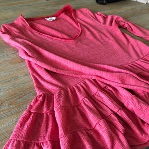 Deletta Anthropologie pink peplum top